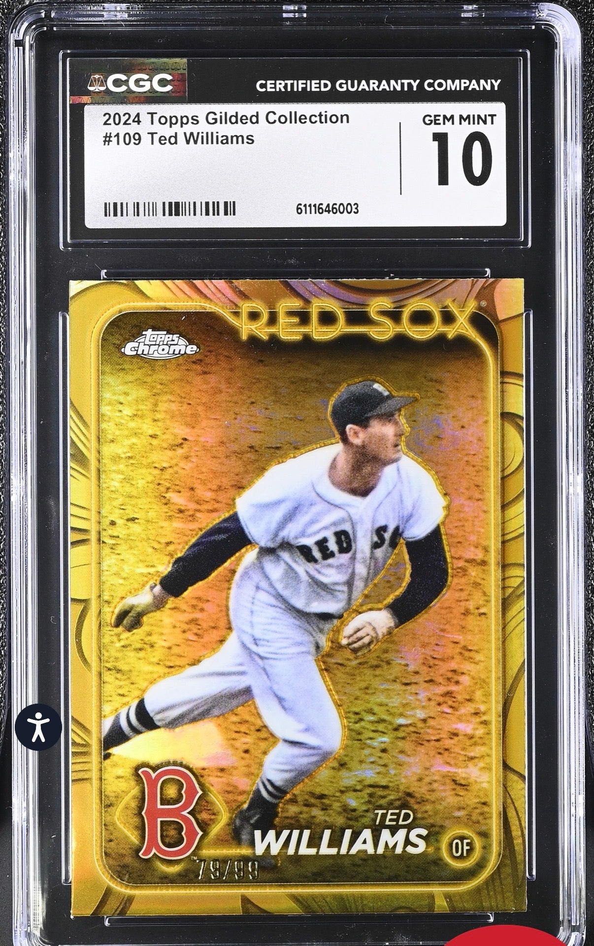 Ted Williams -Gilded Collection /99 *CGC10*