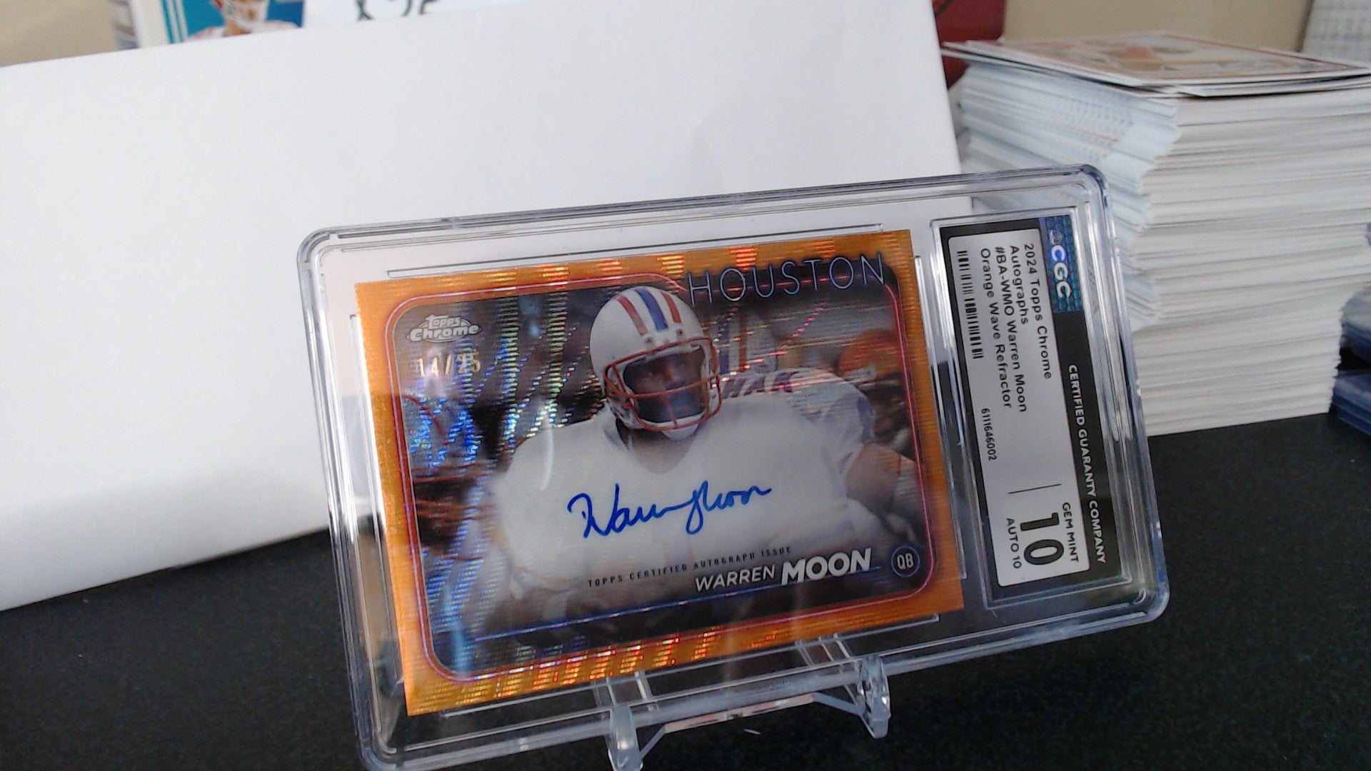 Warren Moon -Orange Wave Refractor /25 (AU) *CGC 10*