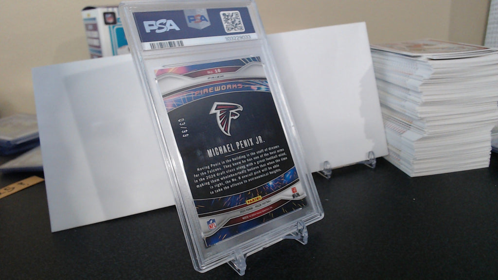 Michael Penix Jr. - Fireworks Blue Ice /99 (RC) *PSA 9*